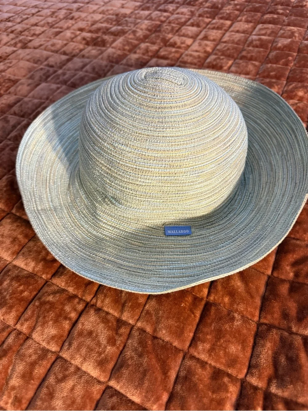 Wallaroo Wide Brim Women’s Straw Sun Hat in Pale Sage - Picture 5 of 8